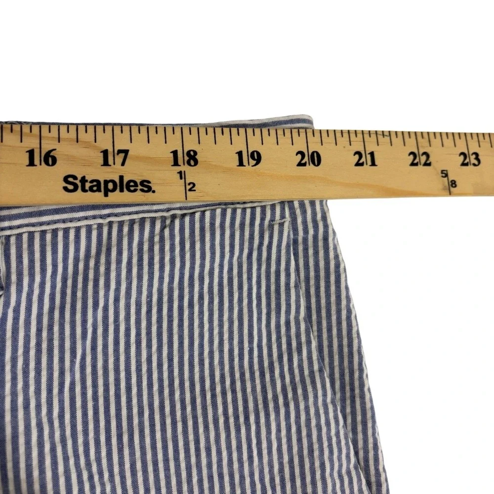 Polo Ralph Lauren Blue White Striped Shorts Men 40 Stretch Classic Seersucker